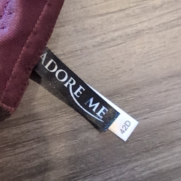 Adore Me Zita Bra Unlined Full Coverage Underwire Floral Lace Satin Bow 42D - Picture 15 of 16